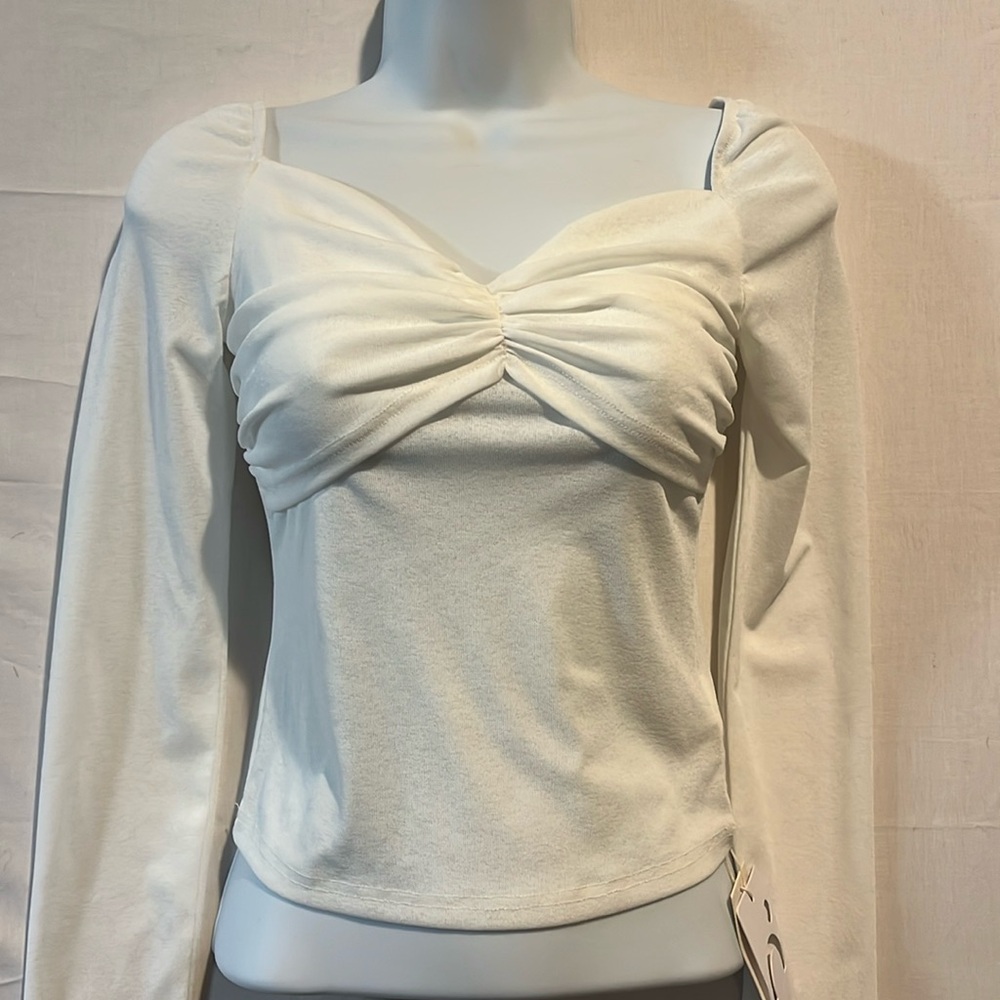 Commense white sheer top